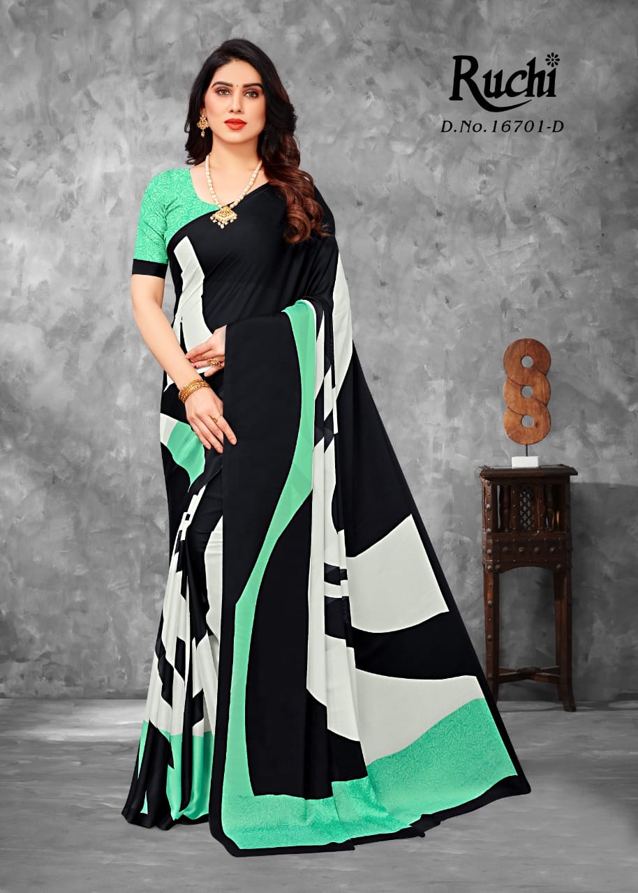 Ruchi Avantika Silk Fancy Regular Wear Printed Georgette Saree Collection